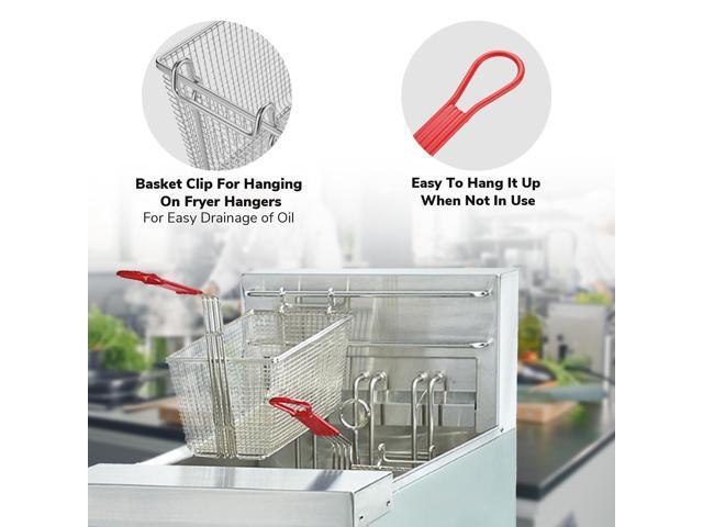WeChef 4 Pack Deep Fryer Baskets 13' x 6' x 6' Nickel Plating Heavy Duty Construction Fryer Basket with non-slip Handle for Commercial Restaurant...