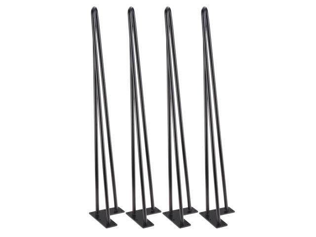 Yescom 28 inch Heavy Duty Hairpin Table Legs, 1/2' Steel Rods Furniture Leg with Protector Feets Home DIY Projects for Coffee Chair Night Stands...
