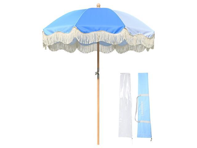 Photos - Other household accessories YescomUSA LAGarden 6Ft Fringe Patio Umbrella with Tassels & Carry Bag 50 / 60s Vinta 