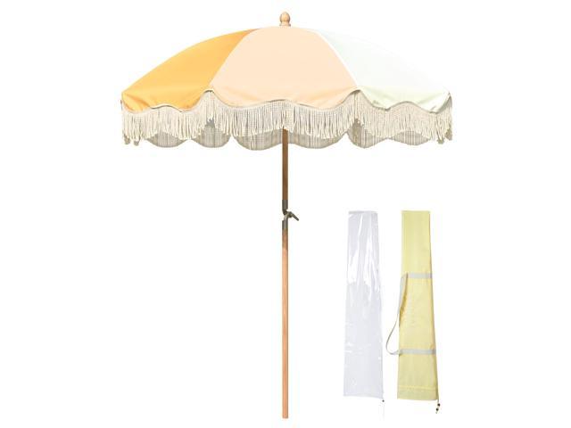 Photos - Other household accessories YescomUSA LAGarden 6Ft Fringe Patio Umbrella with Tassels & Carry Bag 50 / 60s Vinta 