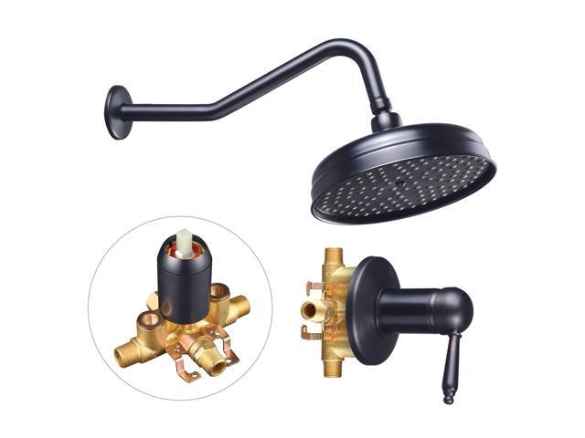 8' Wall Mounted Rain Shower Head Rainfall Faucet Bathroom Lavatory Home CUPC ORB