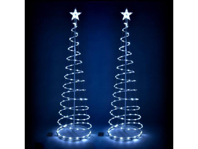 Photos - Other Jewellery YescomUSA 6Ft 182 LED Spiral Christmas Tree Light Star Topper Cool White Decor Lamp 