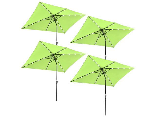 Photos - Other household accessories YescomUSA 4 Pack of 10x6ft Rectangle Solar Power Patio Umbrella Outdoor LED Tilt Sun 