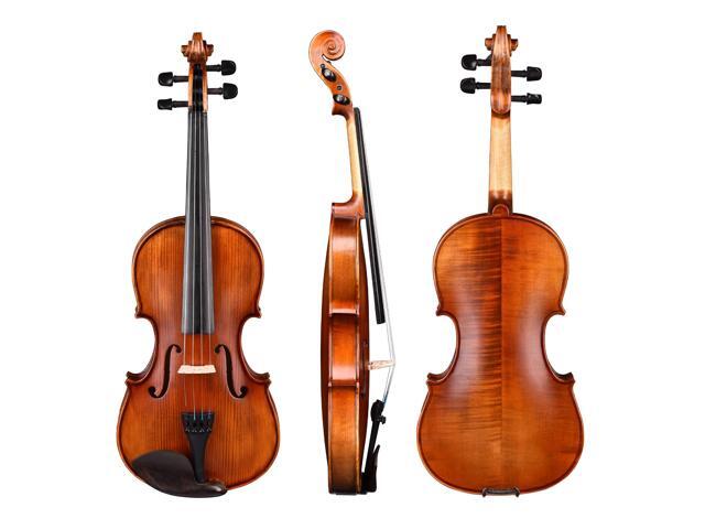 Solid Wood Violin 4/4 Full Set Fiddle Matte Beginner Violin Full Size with Case Shoulder Rest for Student