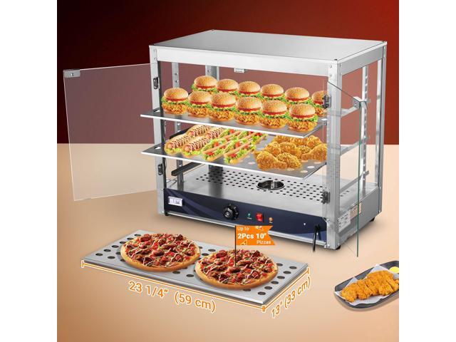 WeChef 800W 3-Shelf Commercial Food Warmer Large Capacity Catering Display Case