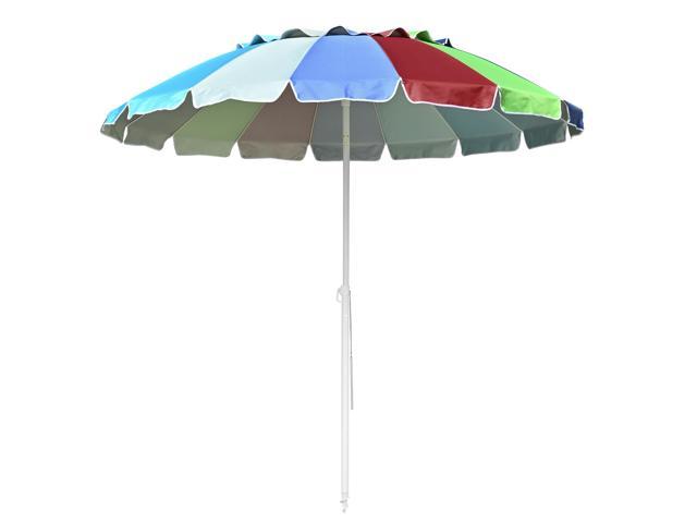 Photos - Other household accessories YescomUSA 8 ft Metal Rainbow Beach Patio Umbrella 16 Rib Tilt Market Table Umbrella 