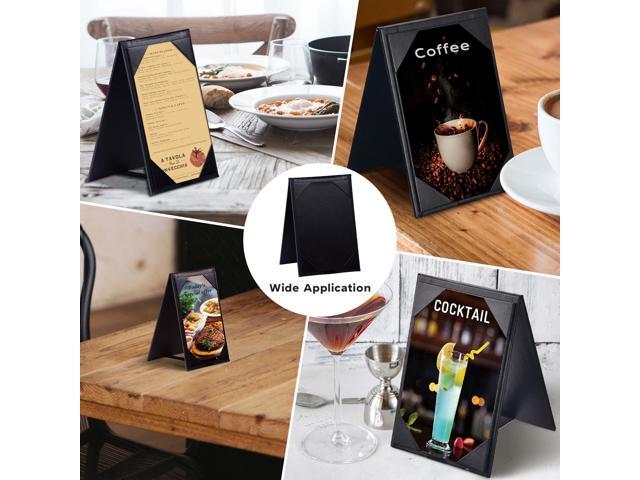 10Pcs 4'x 6' Double-sided Table Tent Holder Menu Holder A-Frame Restaurant Black
