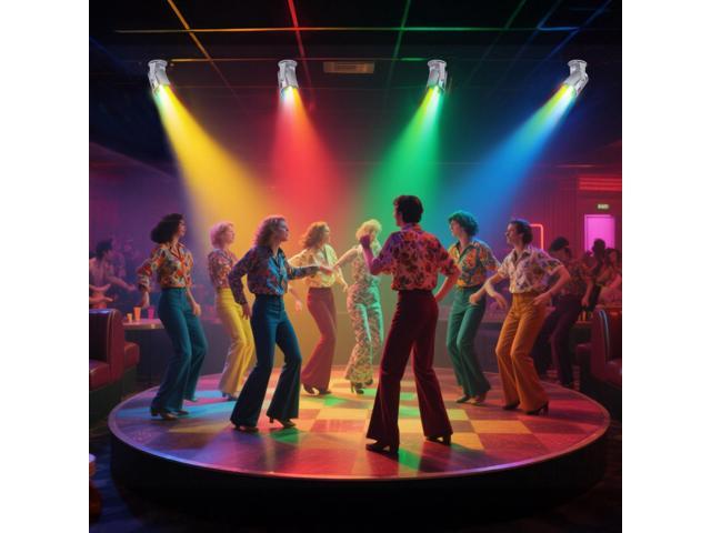 Yescom 4PCS 3W RGB Disco Ball Spotlight LED Beam Pinspot Stage Effect Lighting Party DJ Club