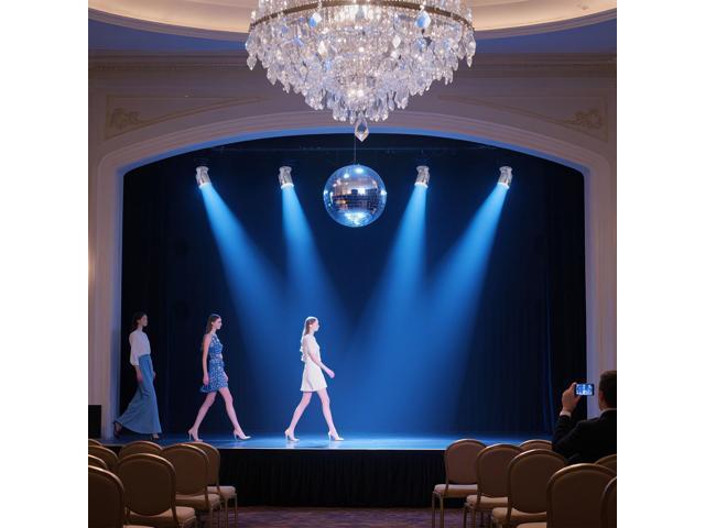 Yescom 4PCS 3W RGB Disco Ball Spotlight LED Beam Pinspot Stage Effect Lighting Party DJ Club