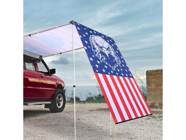 Yescom 4.5x6 Ft Carside Awning Replacement Fabric with Side Wall Roof Rack Overlanding