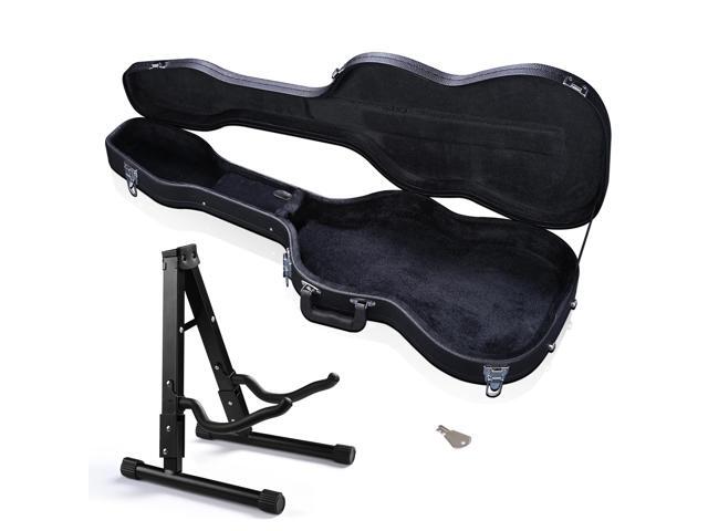 Yescom Electric Guitar Case for Stratocaster Style w/ Folding Guitar Floor Stand