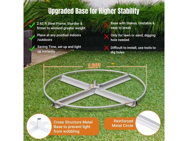 Yescom Vast-Starry 9Ft Solar Christmas Cone Tree Light 640 LED Light 8 Function Outdoor Holiday Decor Warm White
