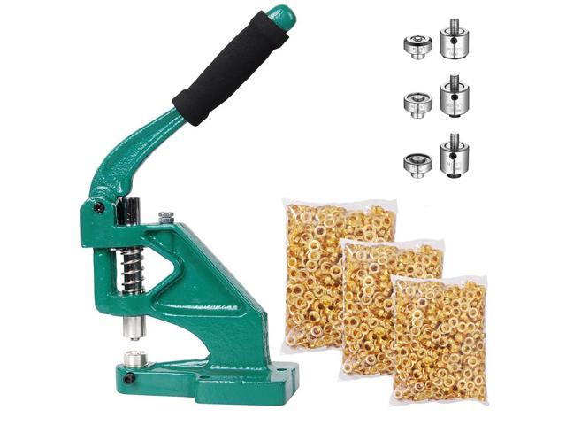 Yescom Grommet Tool Kit 900pcs Eyelets Washers #0/#2/#4 Die Hole Puncher Hand Press Machine for Fabric Crafting