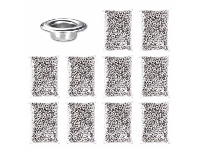 Yescom 10000 pcs 3/8' Grommet Kit #2 Nickel Grommets Compatible with Semi Automatic Grommet Machine for Fabric Canvas Tarps Banners