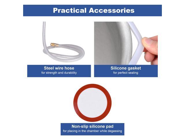 5 Gallon Stainless Steel Vacuum Chamber kit to Degass Urethanes Silicones Epoxies