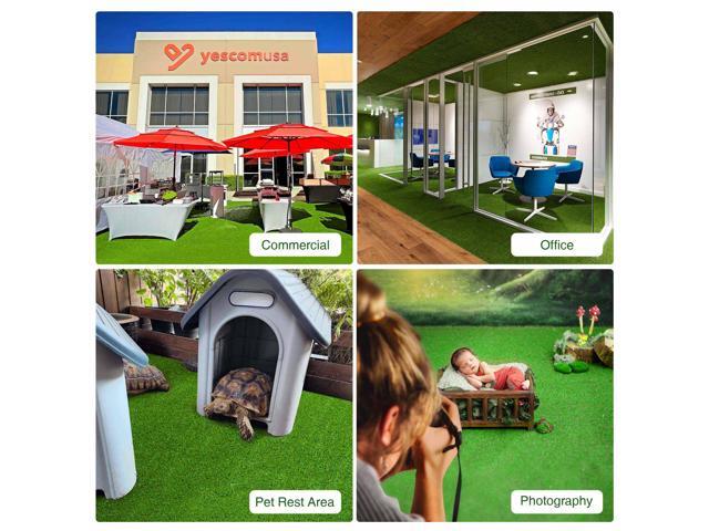 Yescom 4PCS 65x3Ft Artificial Turf Grass Rug Indoor Outdoor Event Balcony Deck Patio Decor Gym Synthetic Roll
