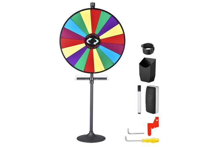 WinSpin 36' Prize Wheel Tabletop Floor Stand Spinning Game w/ Serving Tray