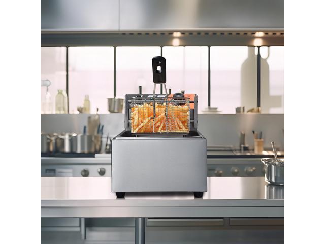 2500W 12L Professional Deep Fryer Countertop Single Basket French Fry Restaurant