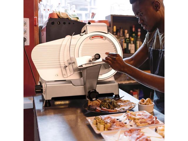 240w Electric Meat Slicer 10' Stainless Steel Blade Food Cheese Slicer 530RPM