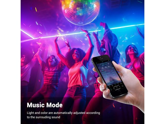 DELight 50FT RGB Neon Rope Lights with Remote Control & APP AC 110V IP65 Waterproof Music Sync Dimmable Cuttable DIY DEL-D50R