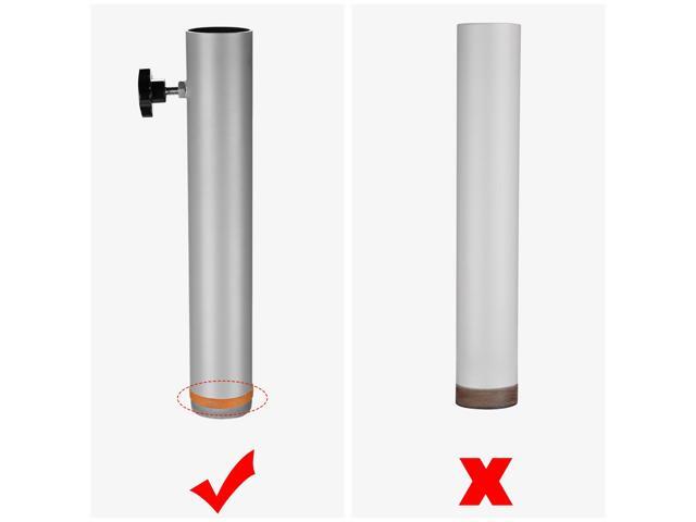 Yescom 2.48' D. Flag Pole Tire Mount Portable Metal Tailgate Camping 20ft 25ft 30ft Adjustable Flagpole Holder Silver