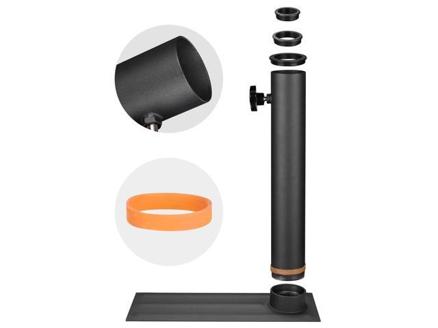 Yescom Flag Pole Tire Mount Portable Metal Tailgate Camping 20ft 25ft 30ft Adjustable Flagpole Holder Black