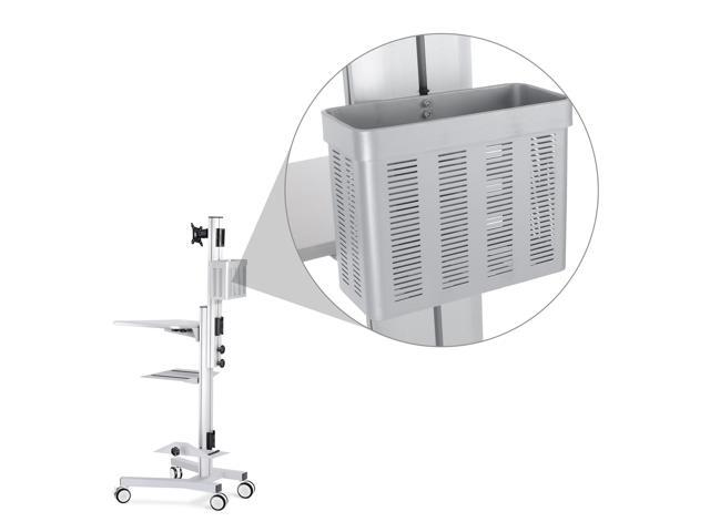 Yescom Storage Basket Organizer Holder for PC Mobile Cart Medical Trolley Cart Silver