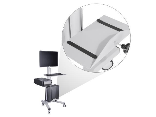 Yescom CPU Holder Computer Tower Holder for PC Mobile Cart Medical Trolley Cart Silver
