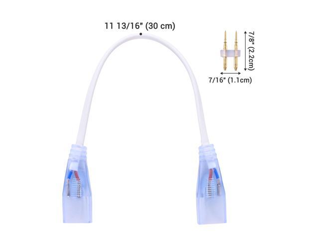 DELight Set of 10 Extension Cord Cable Wire for LED Neon Rope Light with Pin