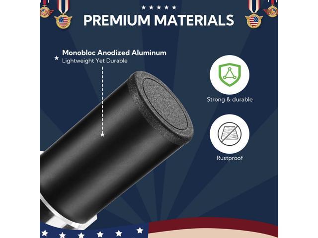 Yescom EZ GO 14ft Telescopic Flag Pole Kit with Starlink Gen3 Pipe Adapter for RV Tailgate Party