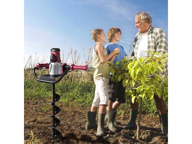 Yescom 1500W Electric Post Hole Digger Earth Auger Drill 2HP Powerhead 4' 6' Bit Fence