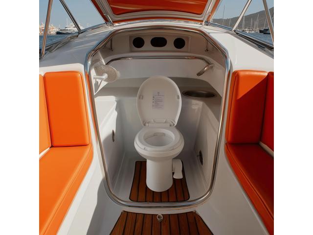 Yescom RV Camper Toilet Gravity Flush Elongated 20' High w/ Bidet Spray Trailer Caravan
