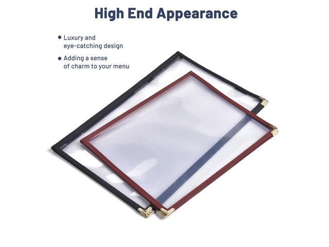 WeChef 60 Pack Restaurant Menu Covers 8.5 x 14inch Book Style 2 Pages 4 Views