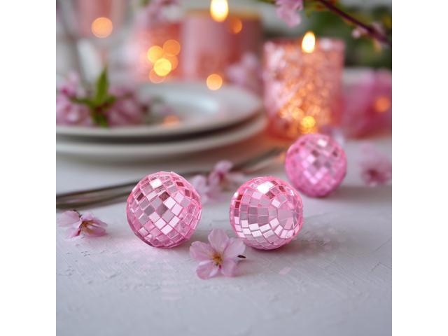 Yescom 20PCS 1.6' Small Disco Ball Mirror Mini Hanging Decoration for Events Wedding 70s 80s Party Business Holiday Home Decor