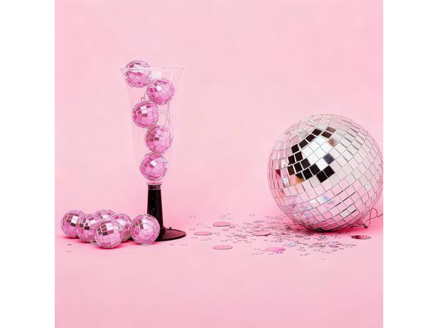 Yescom 20PCS 1.6' Small Disco Ball Mirror Mini Hanging Decoration for Events Wedding 70s 80s Party Business Holiday Home Decor