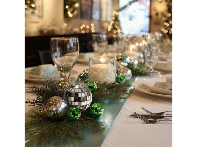 Yescom 20PCS 1.6' Small Disco Ball Mirror Mini Hanging Decoration for Events Wedding 70s 80s Party Business Holiday Home Decor