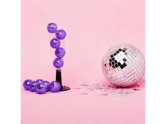 Yescom 20PCS 1.6' Small Disco Ball Mirror Mini Hanging Decoration for Events Wedding 70s 80s Party Business Holiday Home Decor