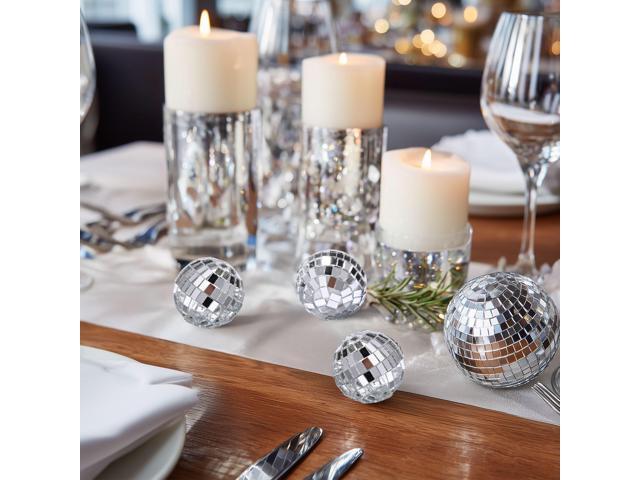 Yescom 20PCS 1.6' Small Disco Ball Mirror Mini Hanging Decoration for Events Wedding 70s 80s Party Business Holiday Home Decor