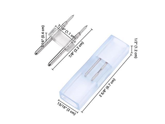 Yescom DEL-P01 10Pcs 2 Pin Connectors Accessories for 7x14mm Neon Lights Models DEL-D50W, DEL-D100W