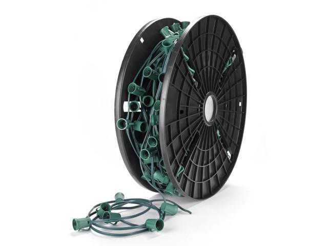 DELight Commercial 250Ft C9 Christmas Light Spool Set UL Listed Light Sockets