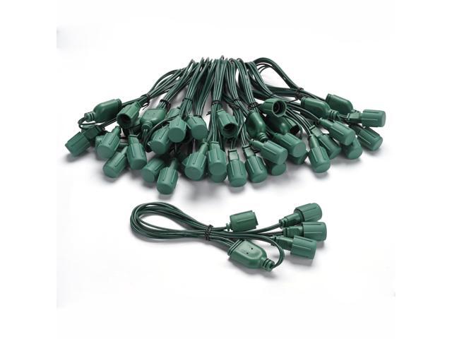 DELight 10PCS 2.5Ft Extension Cord Y-Splitter 3 Way Waterproof IP65 Connector for DELight Outdoor String Lights Decor