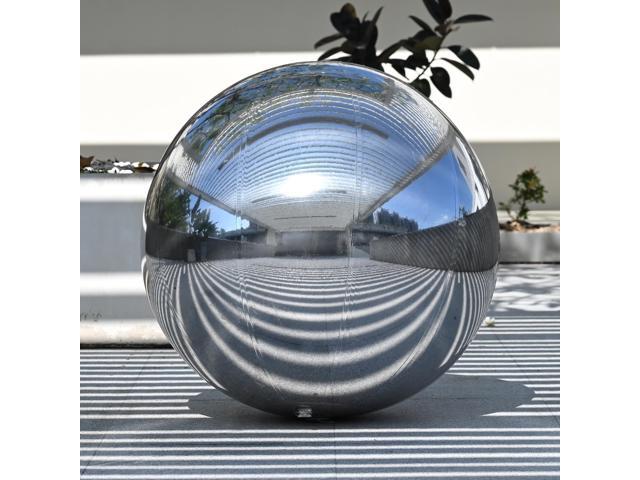 Yescom 39' Big Shiny Inflatable Mirror Ball Giant Reusable PVC Balloon for Large Disco Party Wedding Event Stage Decoration Silver