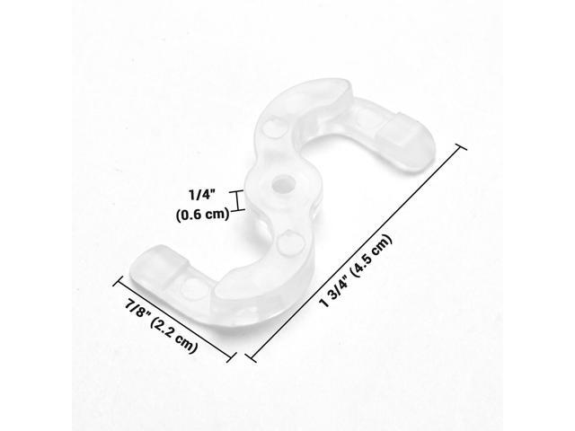 DELight 100Pcs Christmas Light Clips Surface Mount S Clips for 3/16' Screw Size