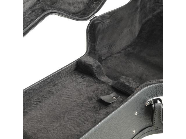 Yescom Acoustic Guitar Case Hard Dreadnought 41 Inch Wooden Hardshell Carrying Case with Lock Accessory Compartment for Airline Travel Black