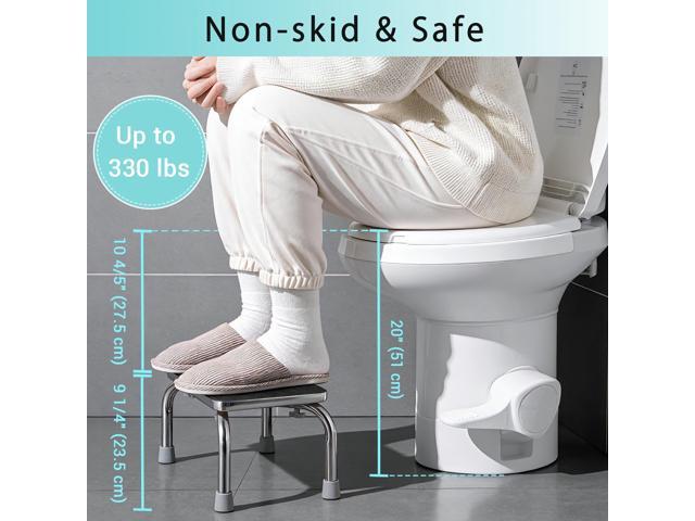 Yescom RV Toilet Gravity Flush 20' High Profile w/ Steel Step Stool for Camper