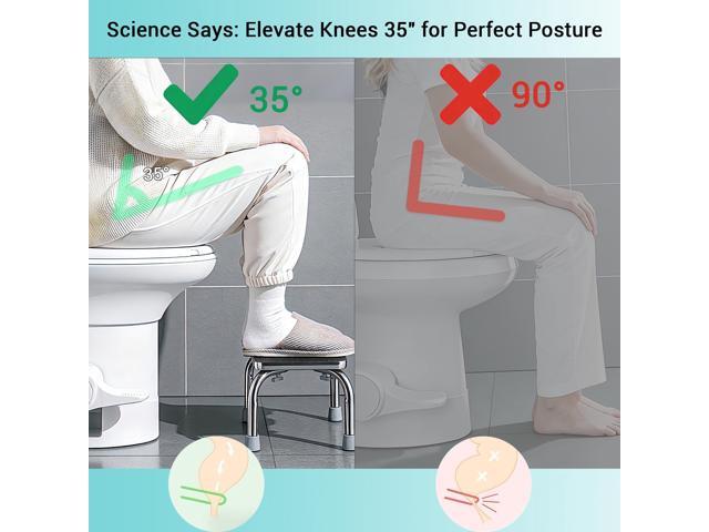 Yescom RV Toilet Porcelain Enamel Gravity Flush w/ Bidet Spray & Step Foot Stool