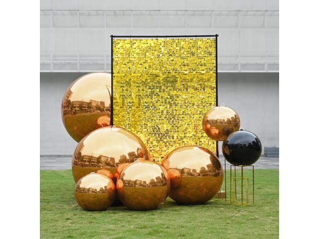 Yescom 3PCS Big Shiny Inflatable Mirror Ball Set with 800W Electric Air Pump Giant Reusable PVC Hanging Balloon 20'/32'/59' for Party Wedding Event...