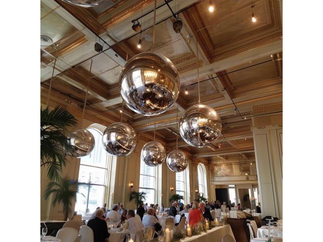 Yescom 3PCS Big Shiny Inflatable Mirror Ball Set with 800W Electric Air Pump Giant Reusable PVC Hanging Balloon 20'/32'/59' Balls for Party Wedding...