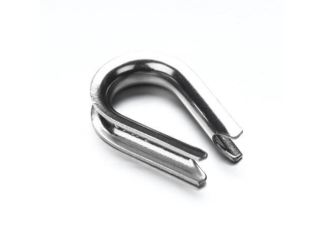 Yescom 50PCS M5 Wire Rope Thimbles for 1/8' 3/16' Stainless Steel Cable Rigging