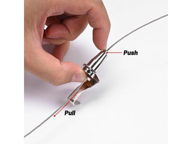 Yescom 20PCS Adjustable Picture Rail Hook Wire Rope Art Gallery Hanging System